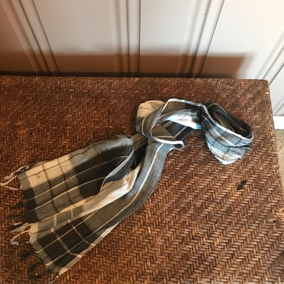 Black, Grey and Gold Scarf - Picture 2 of 5